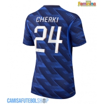 Camisa de time de futebol França Rayan Cherki #24 Replicas 1º Equipamento Feminina Mundo 2026 Manga Curta